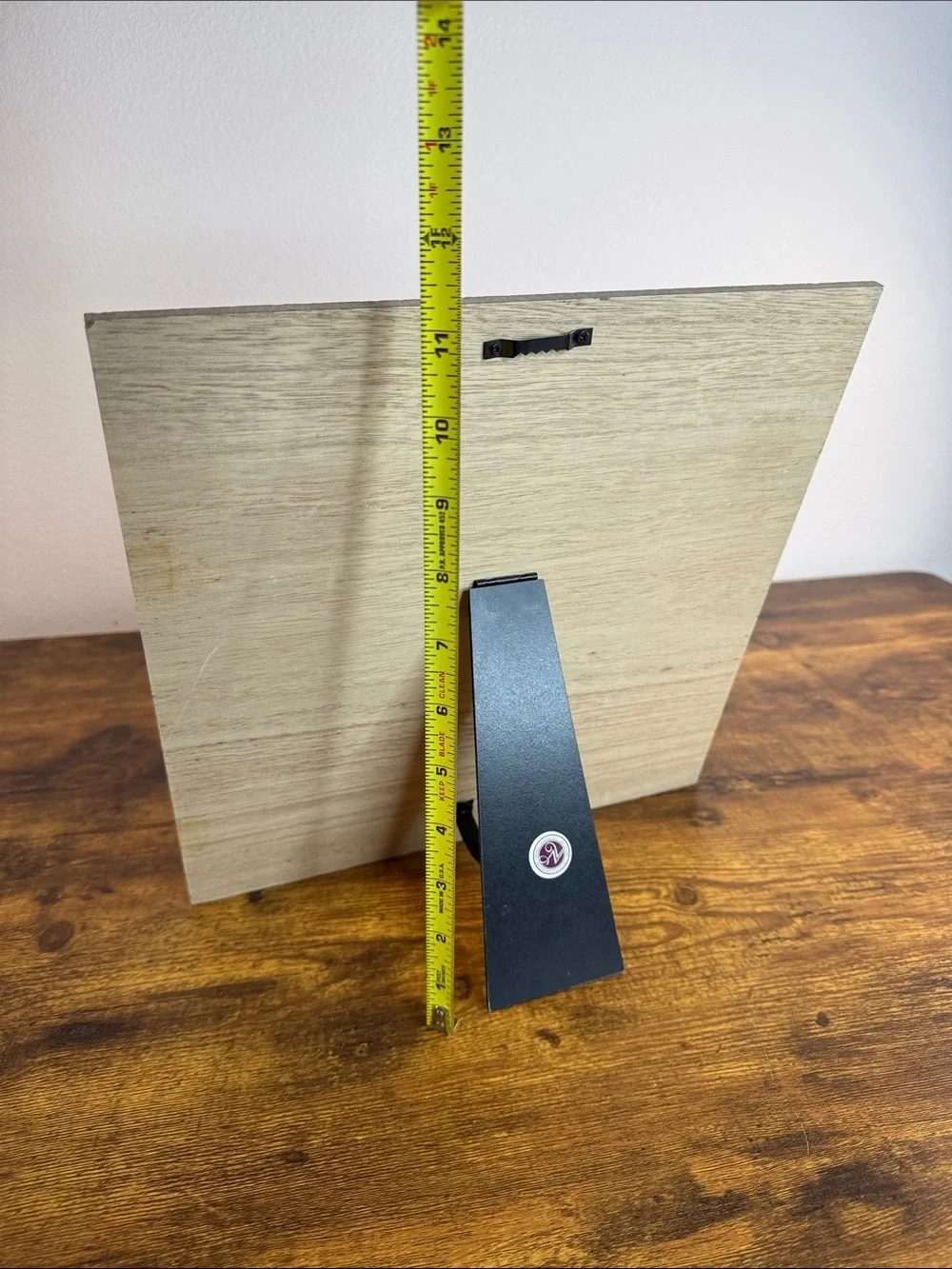 Unbranded Light Gray Wooden Wall Photo Clip Board, 12” x 12”